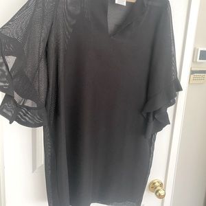 Black shirt dress